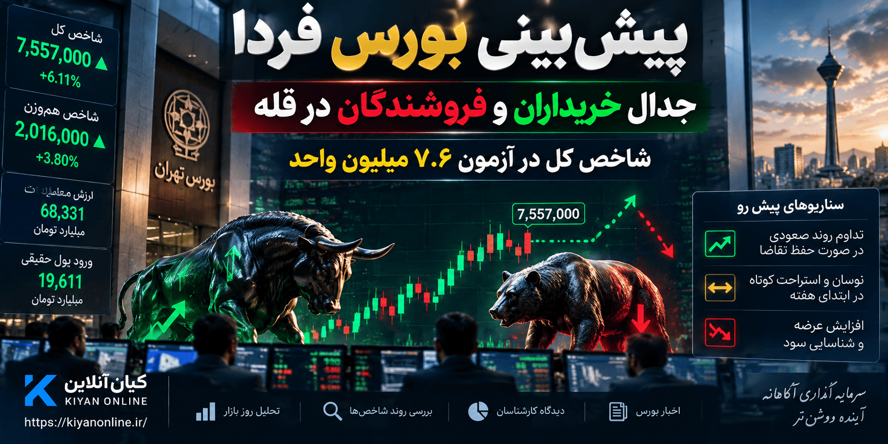 پیش بینی بورس فردا