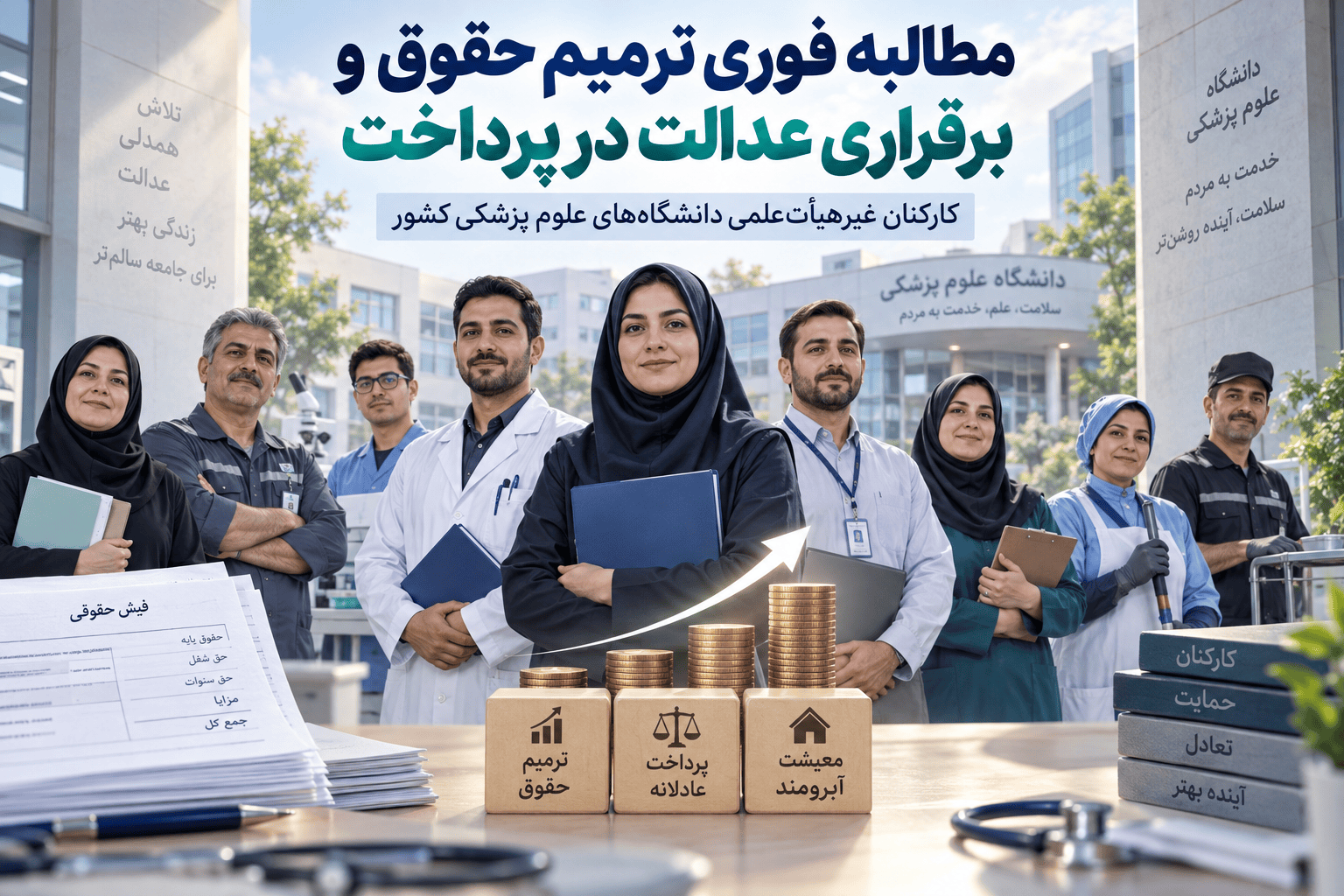ترمیم حقوق کارکنان علوم پزشکی