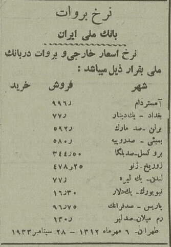 دلار 90 سال پیش