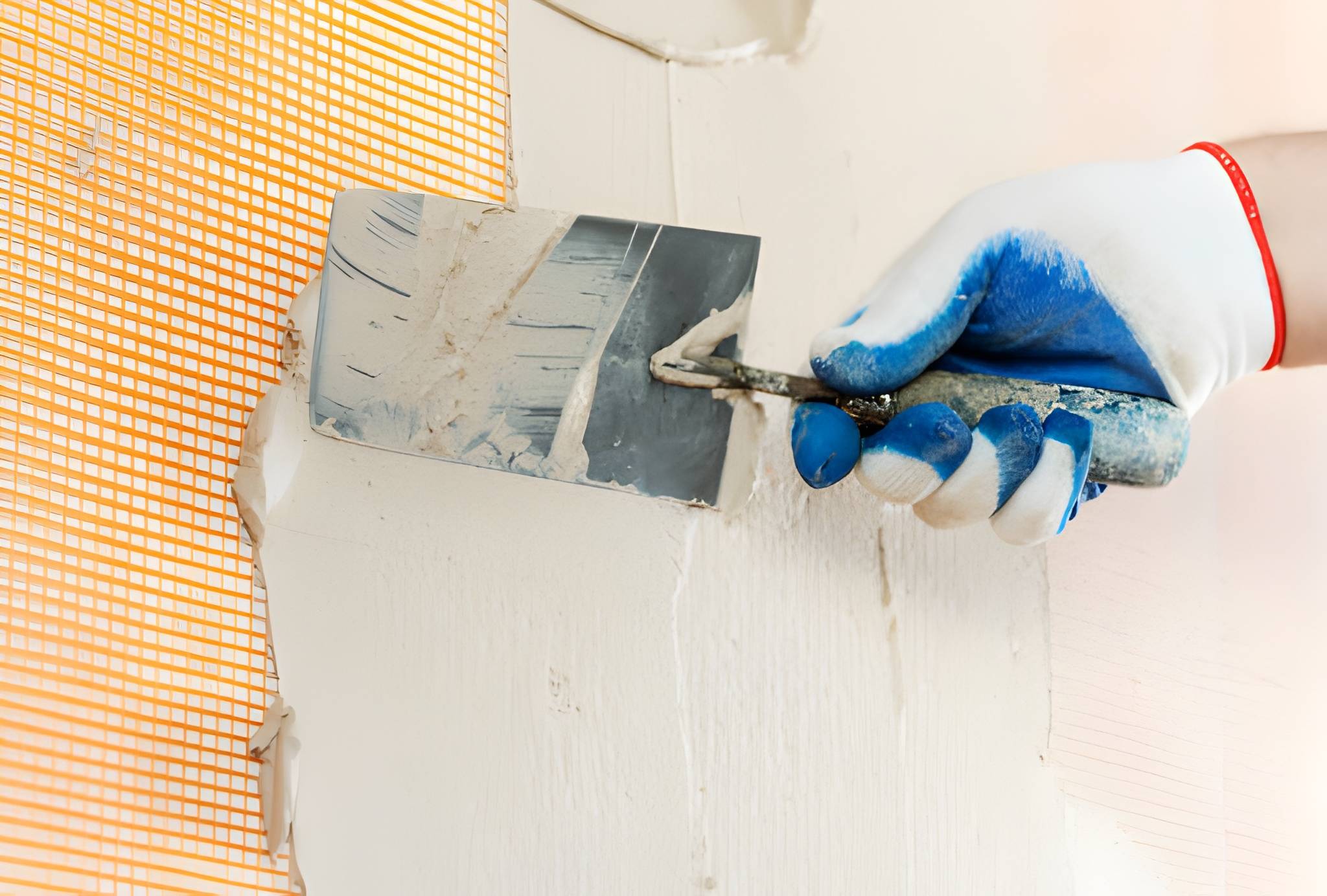 چسباندن کاشی روی گچ