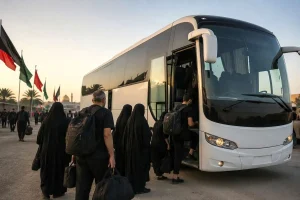 بلیت اتوبوس برای برگشت زائران