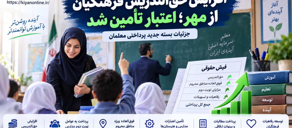 افزایش حق‌ التدریس فرهنگیان