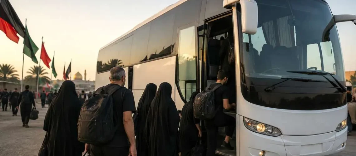 بلیت اتوبوس برای برگشت زائران