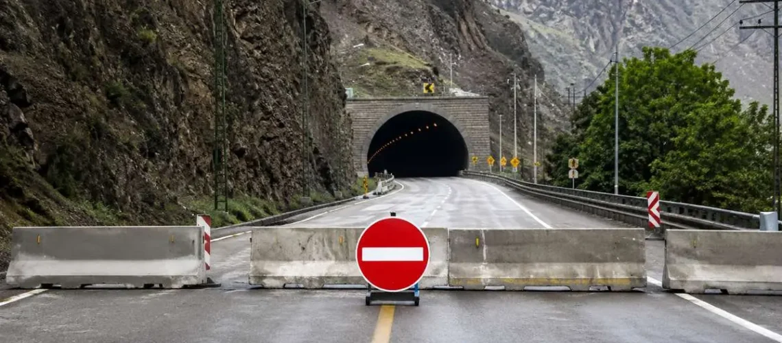 انسداد شبانه محور هراز